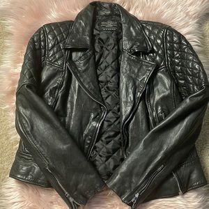 All Saints Leather Moto Jacket